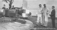 SRN1 fitted with a new jet turbine -  (credit: The <a href='http://www.hovercraft-museum.org/' target='_blank'>Hovercraft Museum Trust</a>).